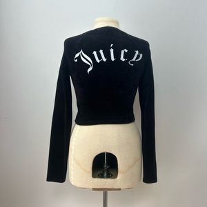 Cropped Velour Juicy Couture Top Size Small